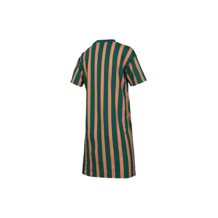 Puma Fashion Striped Long Short Sleeve T-Shirt Women Tops Green 596007-34