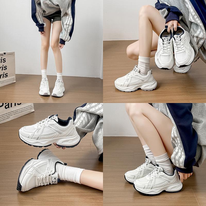 Sneakers Women's Spring and Autumn Street Shots Mesh Small Man Thick-soled Lightweight Autumn Daddy Shoes