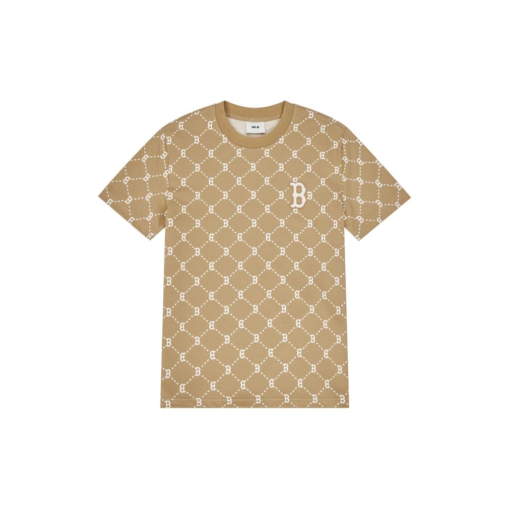 MLB MONOGRAM T Shirt Unisex Light Camel 3ATSM0143-43CAL