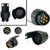 Adaptateur de remorque 7 broches vers 13 broches ou 13 broches vers 7 broches Adaptateur d'attelage 12V Adaptateur électrique étanche Prise Connecteur Convertisseur pour Caravane