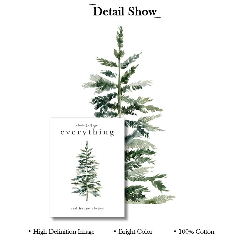 Christmas Tree Canvas Poster Painting Party Decor Merry Christmas Wall Art Painting Cartoon Print Picture Room Home Decoration