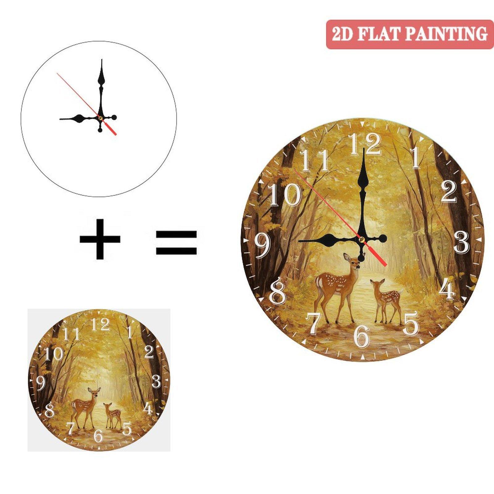 30x30cm Wood Wall Clock Treated with Non-Toxic, Child-Safe Sealants (White,12 in(30.48cm)) белый