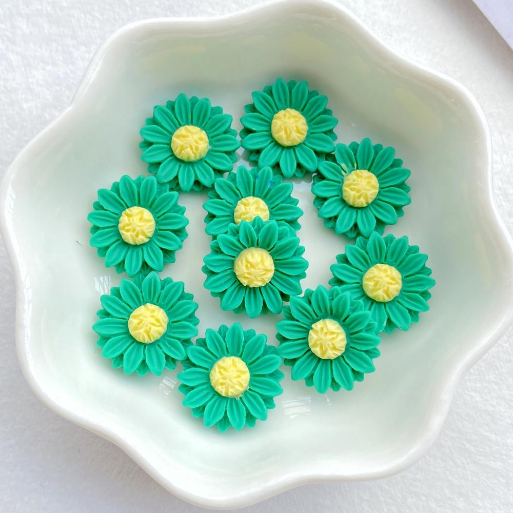 20Pcs Cute Mini Kawaii Cartoon Chrysanthemum Series Resin Scrapbook Diy Children Gift Hairpin Accessories
