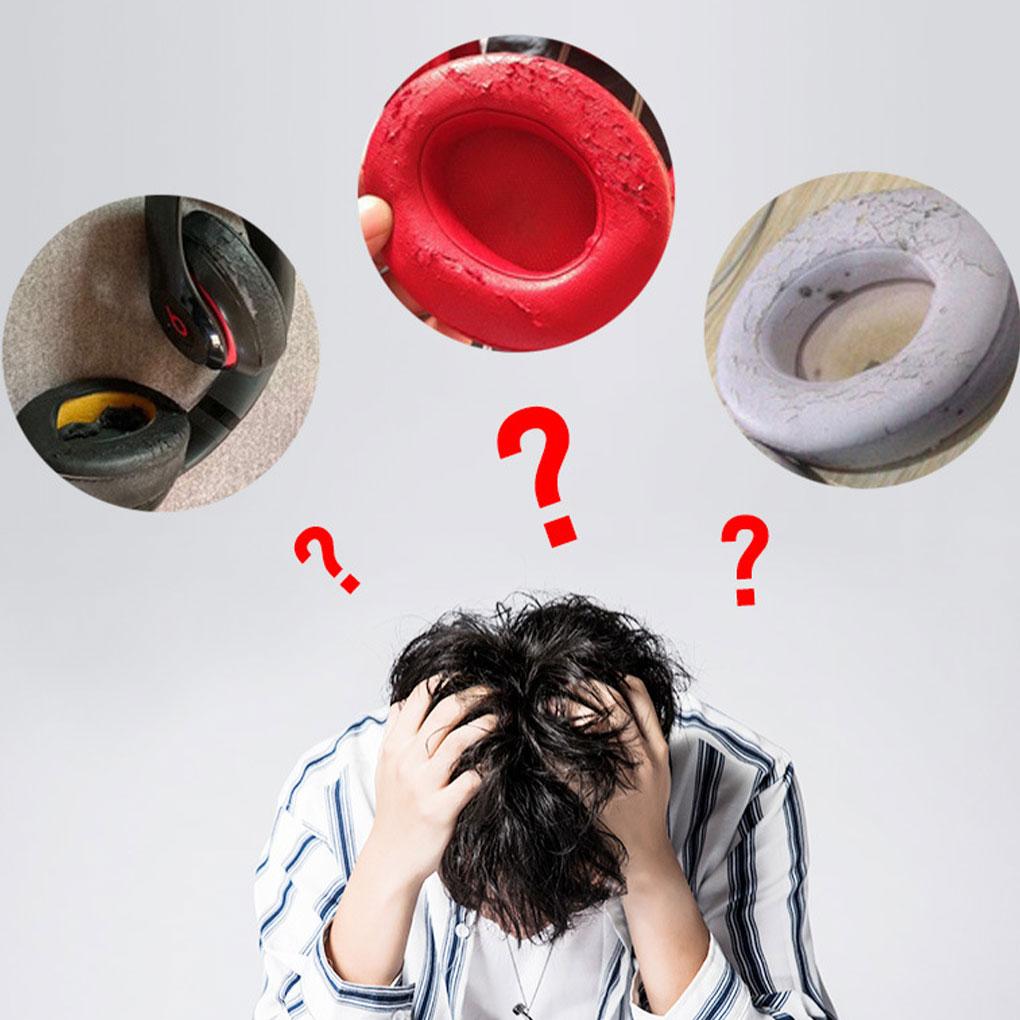 Náhradní náušníky pro Beats Studio 2 3, ultra měkký houbový kryt na polštář, náhradní díly pro bezdrátová Bluetooth sluchátka