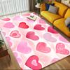 Hearts Love Crystal Velvet Office Chair Mat Area Rug - Non-Slip, Floor Mat, Office Desk Chair Rugs,Christmas Gift-1106240
