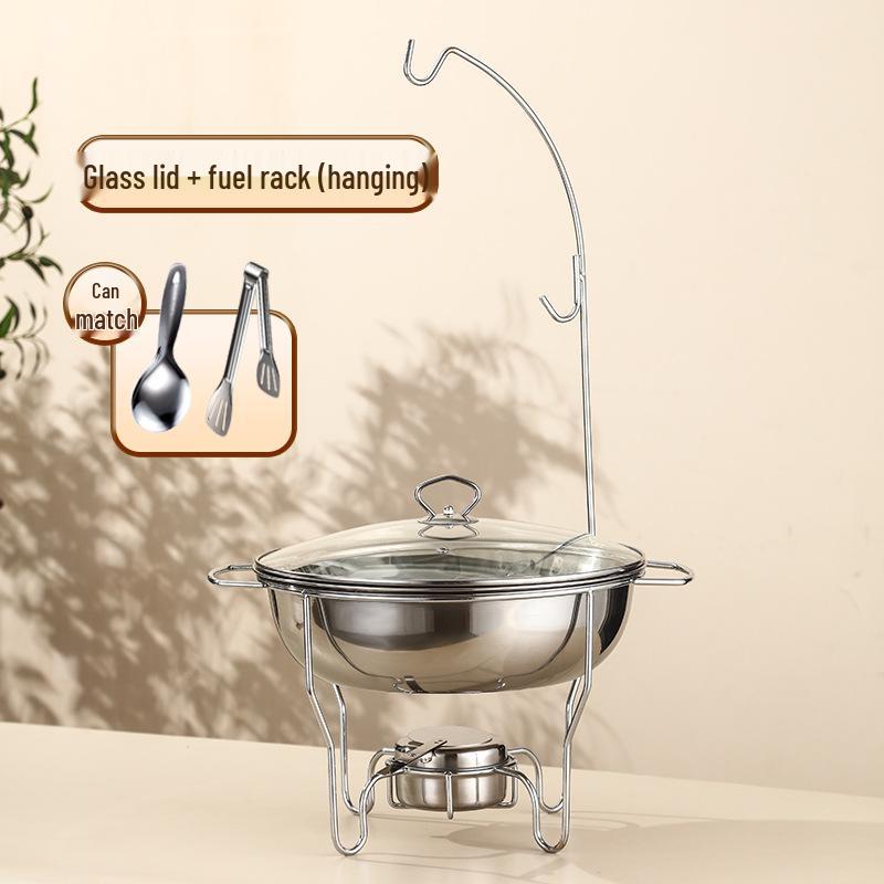 Stainless Steel Round Buffet Stove - Commercial Heated Food Warmer