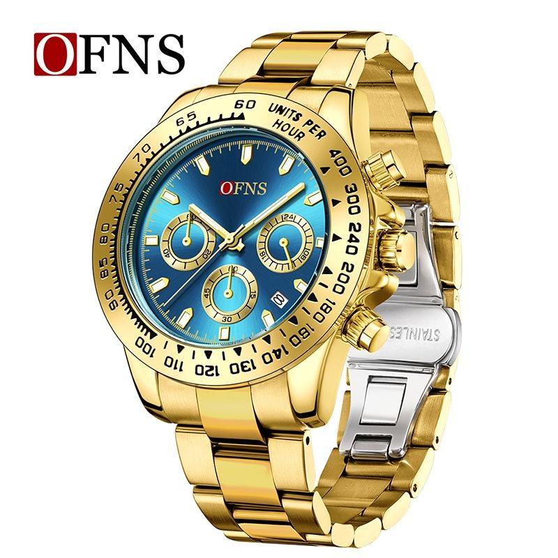 Luxury Man Watch Quartz Waterproof Luminous Date Chronograph Stainless Steel Men Wristwatch Military Sports Men's Watches