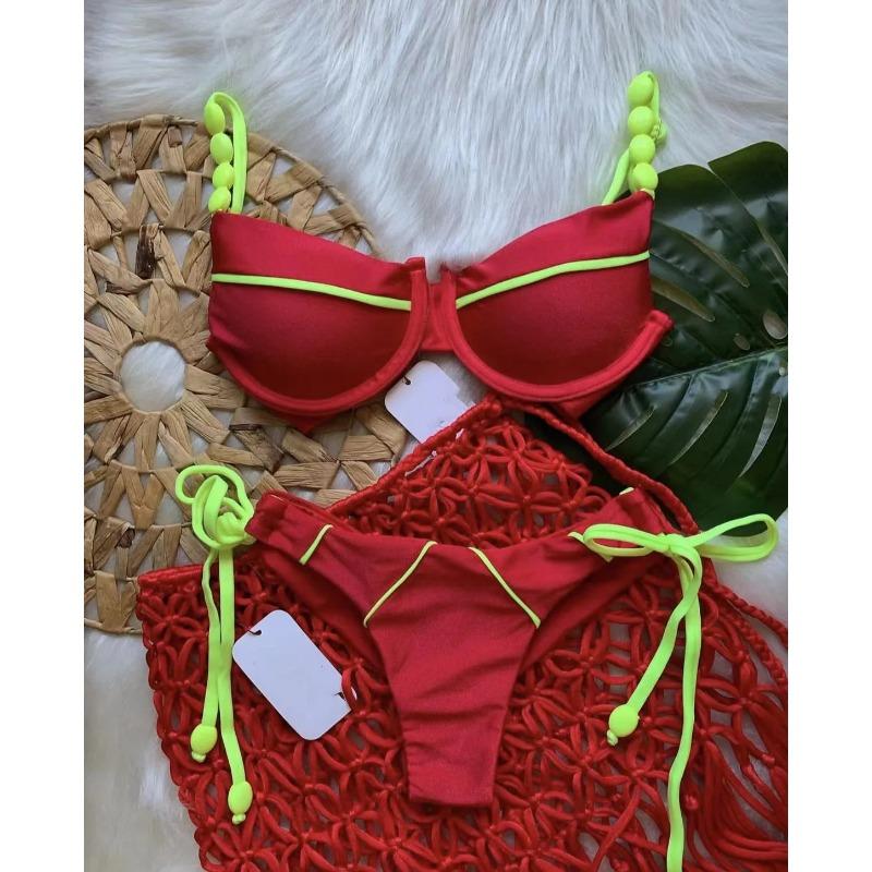New Sexy Push up Bikini Set Swimsuit Women's low-waist Swimwear For Female Two Piece Beachwear 2025 Bathing Suit