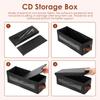 4Pcs DVD Storage Box Non Woven CD Container Box with Visible Window Lid and Handle Books Stationery Video Game Disk Organizer