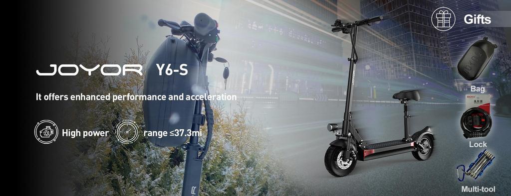 JOYOR Y6-S 500W Electric Scooter, 48V 18Ah 60km Range, 25km/h, Lightweight 19.5kg, Foldable E-Scooter