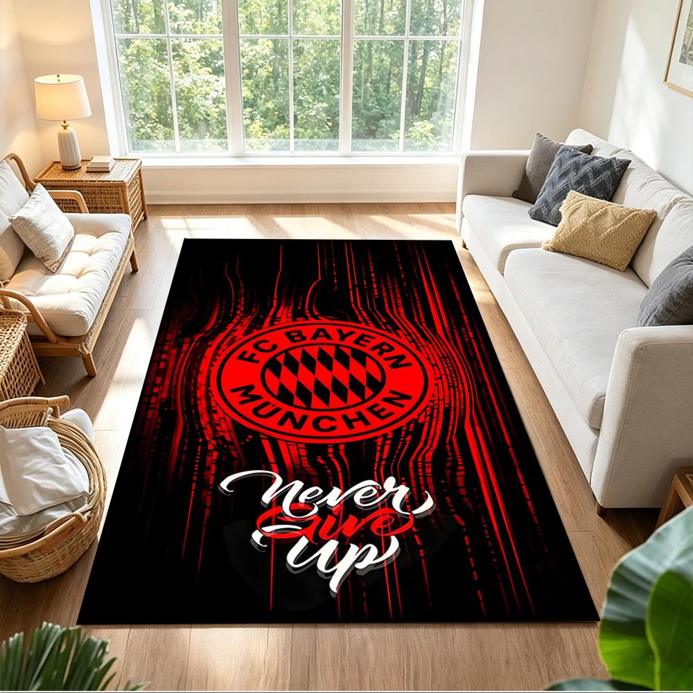 Bayern Munich Football Club Portable Floor Mat Soft Plush Water-resistant & Washable Kitchen & Bathroom Use Cute Cartoon Pattern Holiday Home Gift