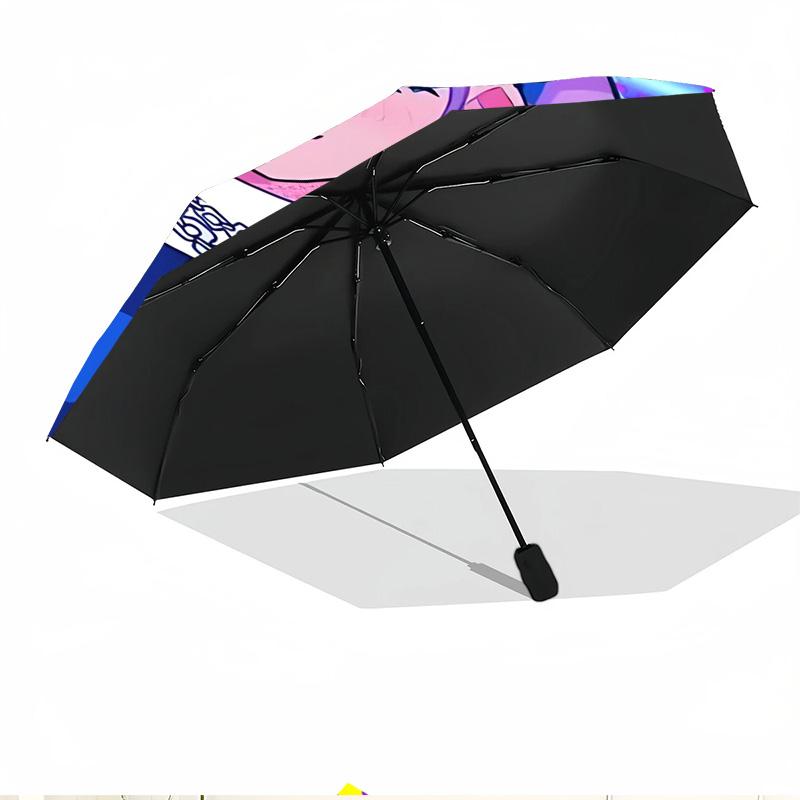KPop Demon Hunters Print Automatic Open Close Umbrella, Portable Foldable Umbrella, for Outdoor Commute Camping Trip, Ideal Birthday Gift