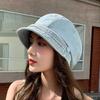 Dongdaemun Same Retro Denim Duck Tongue Stacking Hat Spring and Summer Street Modeling Beret Female Face Small Painter Hat