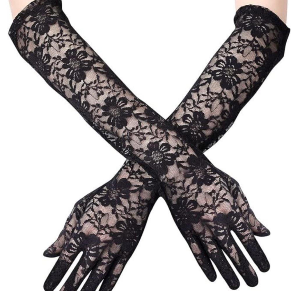 Lace Gloves Bridal Gloves Wedding Lace Gloves Women's Party 1920s Costume Sexy
