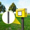 Mailbox Post, 43\" High Mailbox Stand, Black Powder-Coated Mail Box Post Kit, Q235 Steel Post Stand Surface Mount Post for Sidewalk and Street