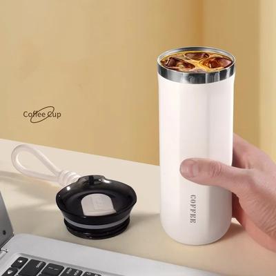 Thermobecher Isolierter Wasserbecher Business Büro 304 Edelstahl Tragbar Kaltkaffeebecher Geschenkbecher Auslaufsicher Reise-Trinkgeschirr