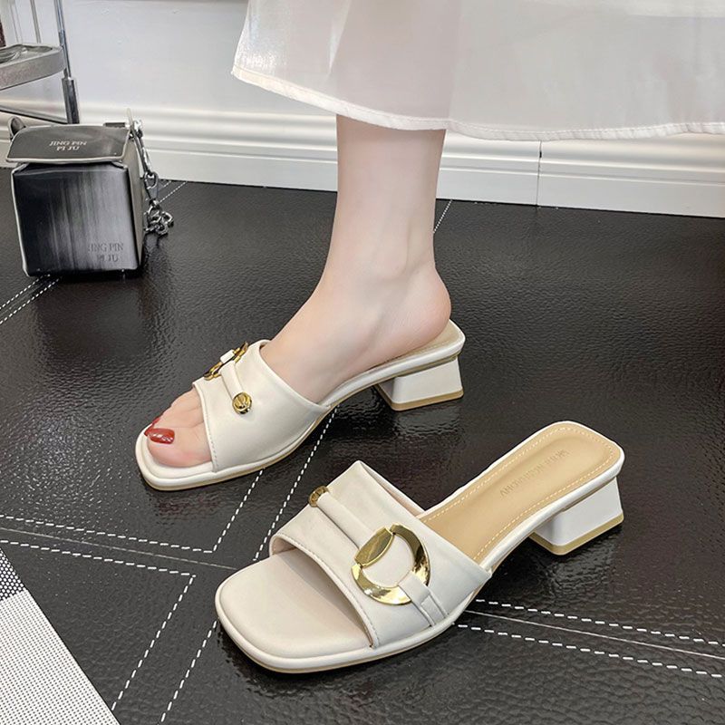 

Girls Summer Coarse and Fashionable Versatile Sandals 35 белый