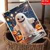 Halloween Perlenmalerei handgemacht DIY Kunst weiße Perle Maskottchen Kürbis Netz Lichter Perle Heimdekoration Malerei