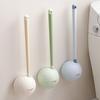 Extended Handle Toilet Brush Double-Sided Brush Head Toilet Scrubber