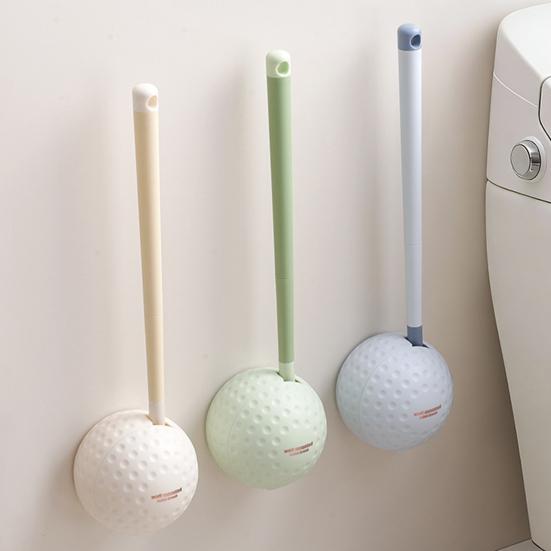 Extended Handle Toilet Brush Double-Sided Brush Head Toilet Scrubber