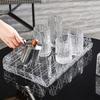 Household Rectangular Storage Tray Cup Water Cup Storage Tea Tray Light Luxury High-End High Aesthetic Tea Set Home Decoration
