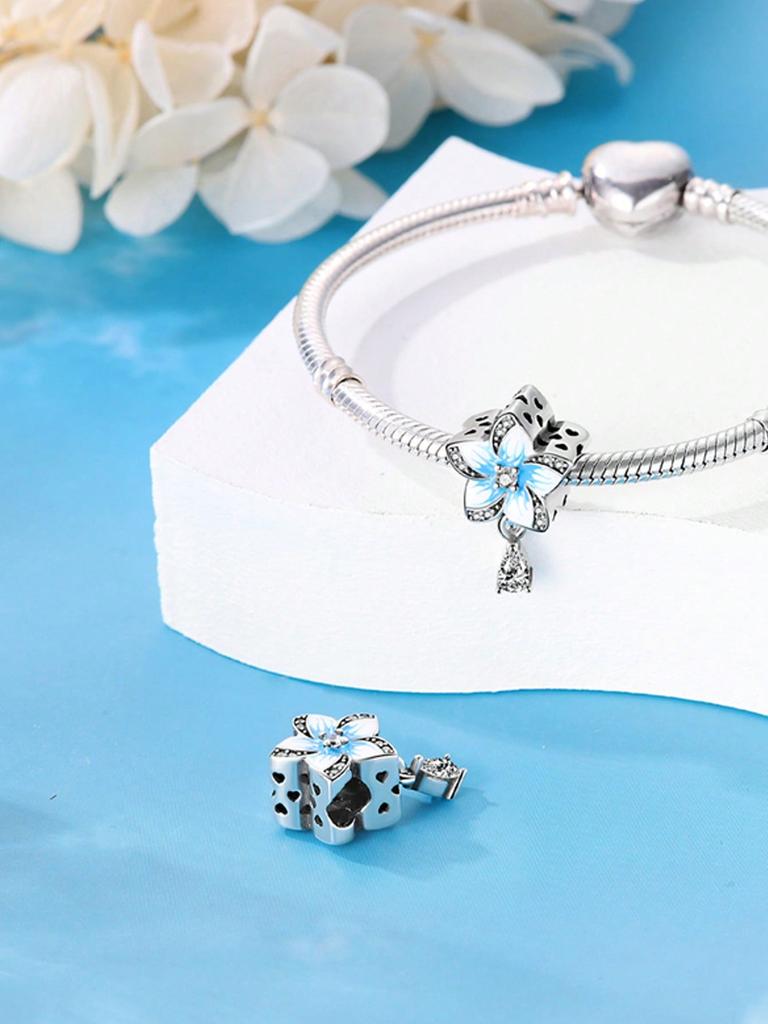 Blue Ocean Devil Fish Moon Stars Beads Charm Copper Plated Fit Charms Copperoriginal Bracelet For Jewelry Making Diy Charm