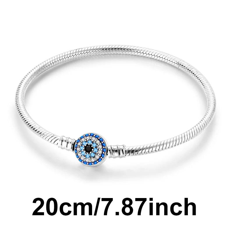 925 Silver Color Evil Eye Charm Demon Eye Bead For Original Bracelet&Bangle DIY Making Fashion Jewelry Gift