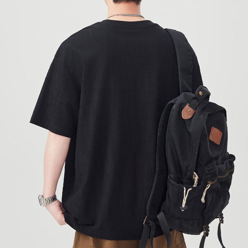 Jeep Men's Loose Fit Breathable Round Neck Short Sleeve T-Shirt
