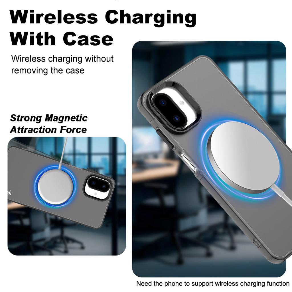 IMAK For Samsung Galaxy A07 4G Case Compatible with MagSafe PC+TPU Protective Phone Back Cover