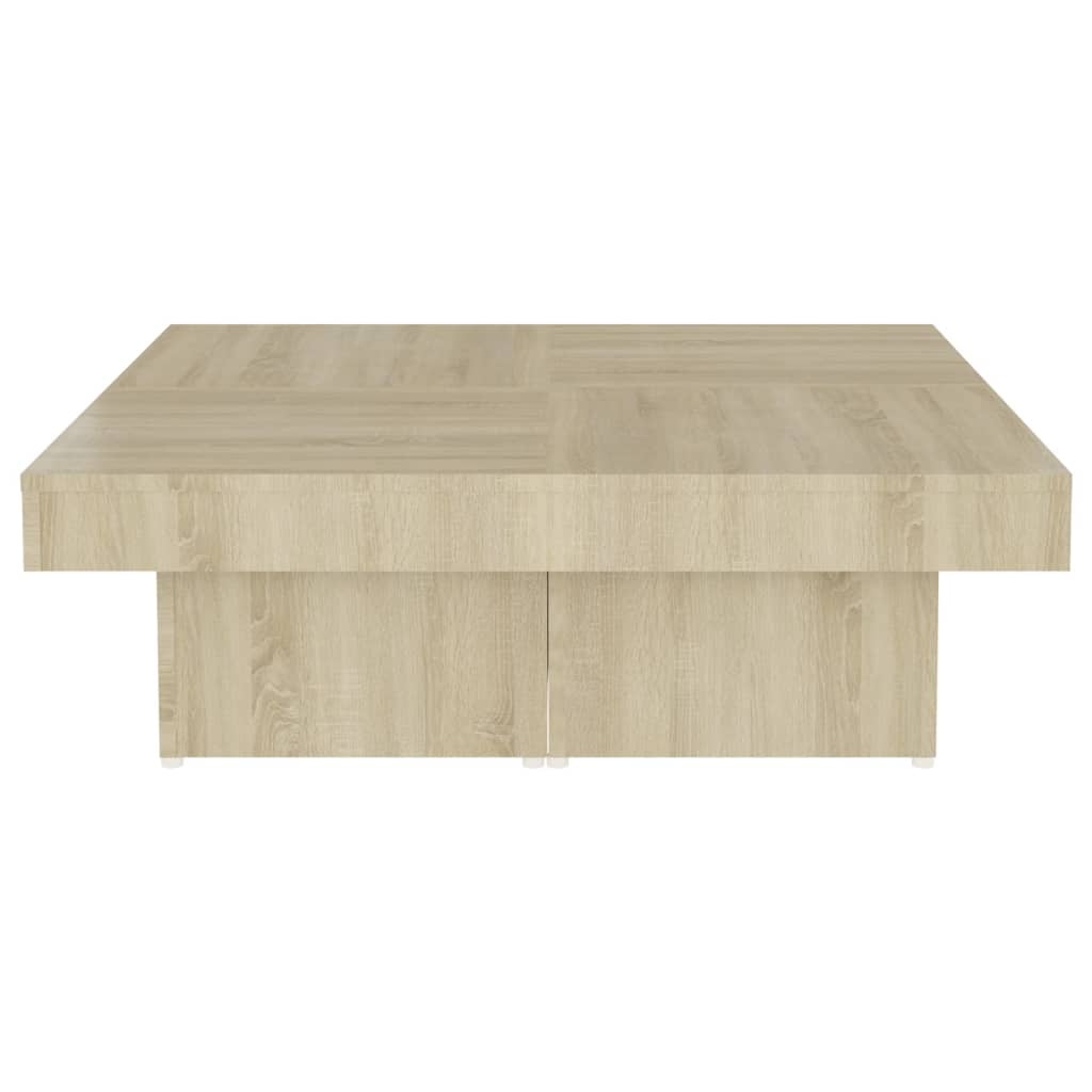  Coffee Table, Sonoma Oak, 90x90x28 Cm, Wood-based Material