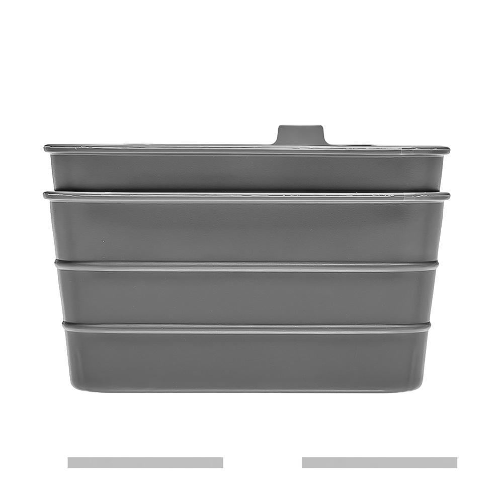 (2 pack Utility Storage Flex Tray Gray 5" x 15" 2 Pack