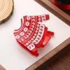 New Nutcracker And Christmas Party Gift Hair Claw Holiday Leisure Acrylic Hair Claw Clips Hair Accessories For Women Girls