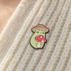 Brooch Pin, Frog Mushroom Design Lapel Pin, Enamel Glaze Bright Color Badge with Standard Safety Pin, Versatile Badge for Clothing Bags Hats Shoes