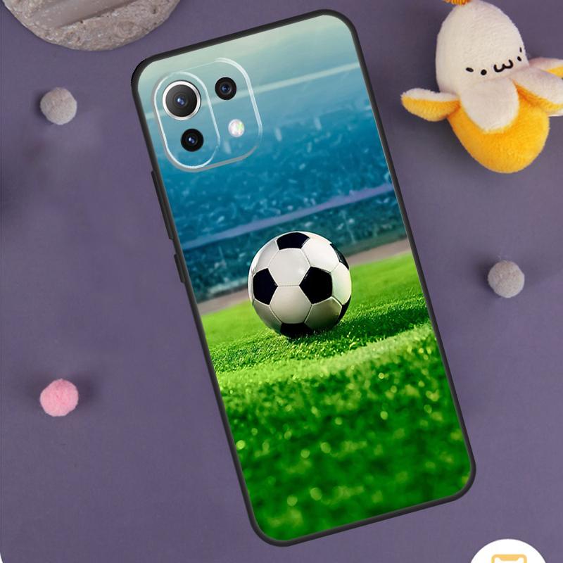 Football Soccer Ball Case For Xiaomi 15 14 Ultra 13T 14T 15T 17 Pro Max POCO F8 Ultra F5 F6 F7 X5 X6 X7 Pro Cover
