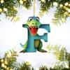 Letter Dinosaur Acrylic Pendant Christmas Tree Hanging Oranment Navidad 2024 New Year Christmas Decorations for Home