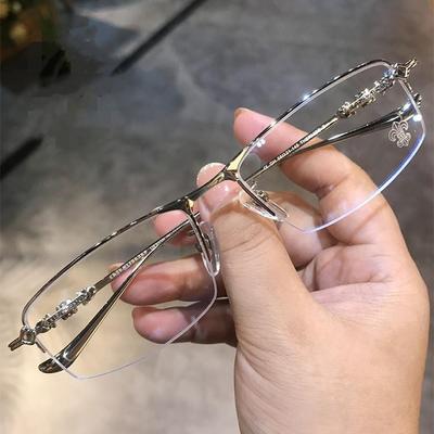 Men's and Women's Business Half-frame Glasses All-match Student Computer Reading Myopia Glasses