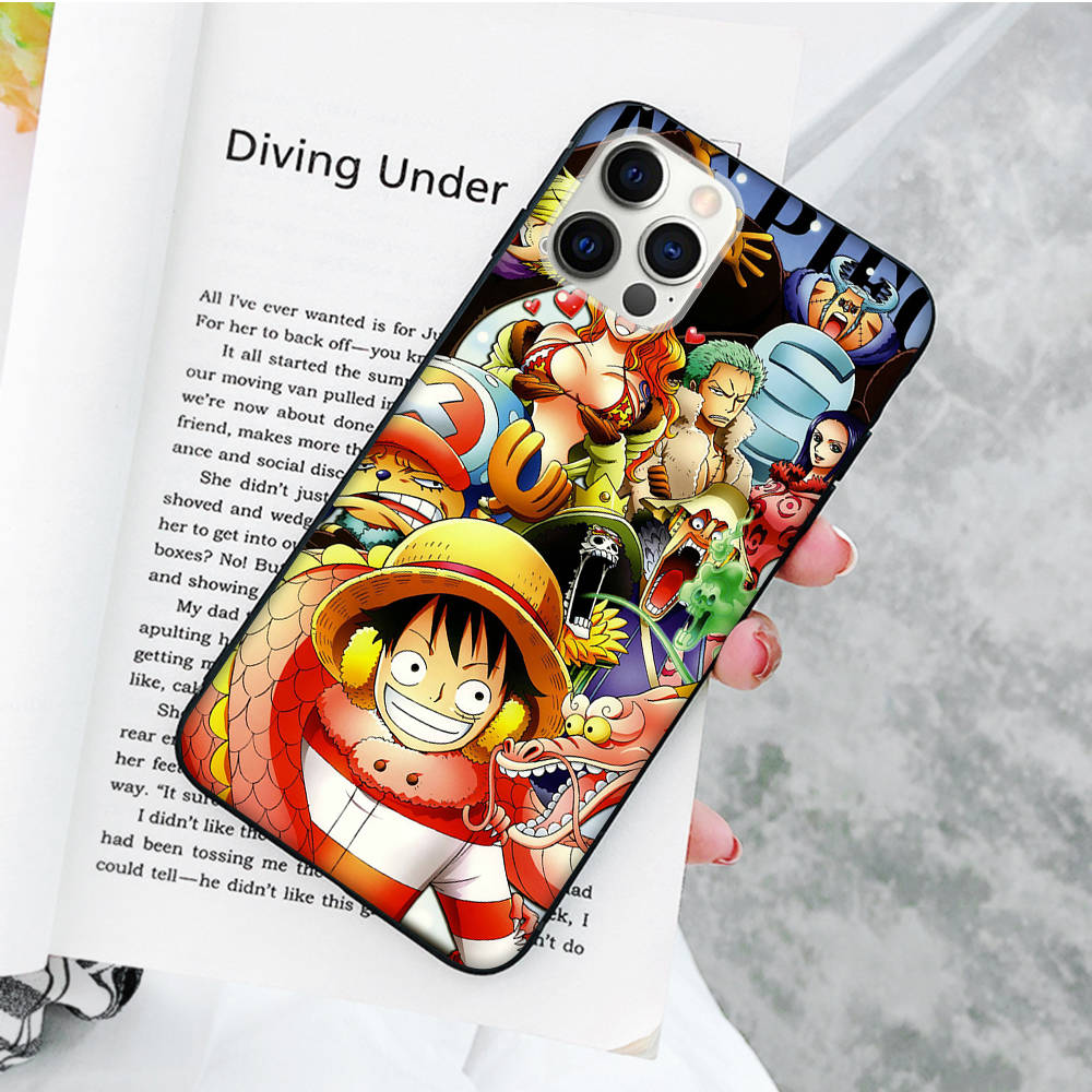 

JW59 One Piece аниме черный мягкий чехол для Samsung Note 20 Lite S24 Ultra S23 A03 A05 A06 A11 A71 A15 A16 A13 A24 A25 A33 A52 A53 A50 M55 M35 Plus Samsung A6 2018 ирис