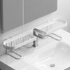Prateleira de Armazenamento para Banheiro em Forma de U Drenagem de Água Grade Dupla Organizador de Cozinha Rack de Malha Sem Furos Suporte de Drenagem para Torneira Pia