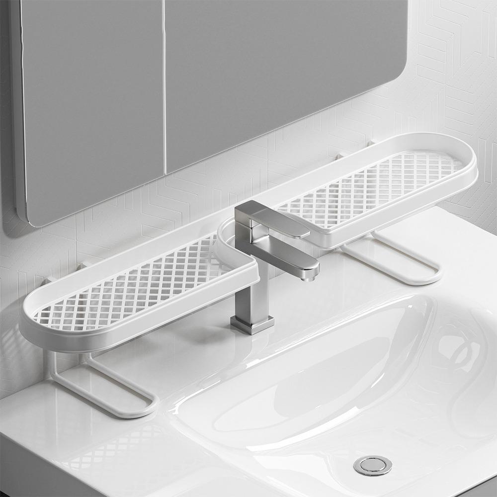 

Water Drainage Faucet Storage Shelf U-shaped Kitchen Organizer Rack Bathroom Storage Rack Sink белый