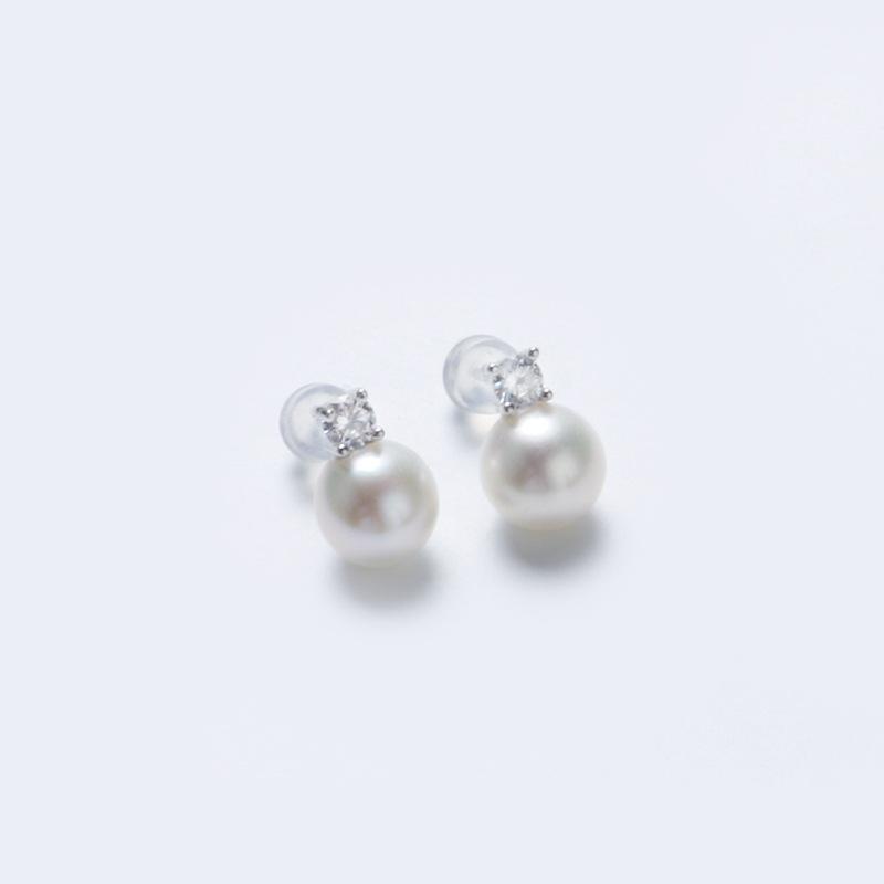 Eleganta Sterling Silver Prinsesspärlörhängen för Damer