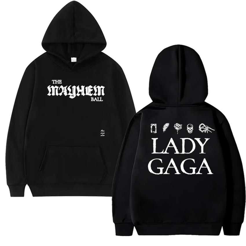 2025 New in Lady Gaga The MAYHEM Album Graphics printed Sweatshirt Autumn Winter Unisex vintage Hoodie Men women Fleece pullover