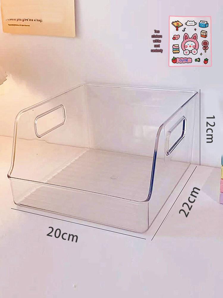 Acrylic Bookstand & Storage Box - Transparent Desktop Organizer with Large Capacity