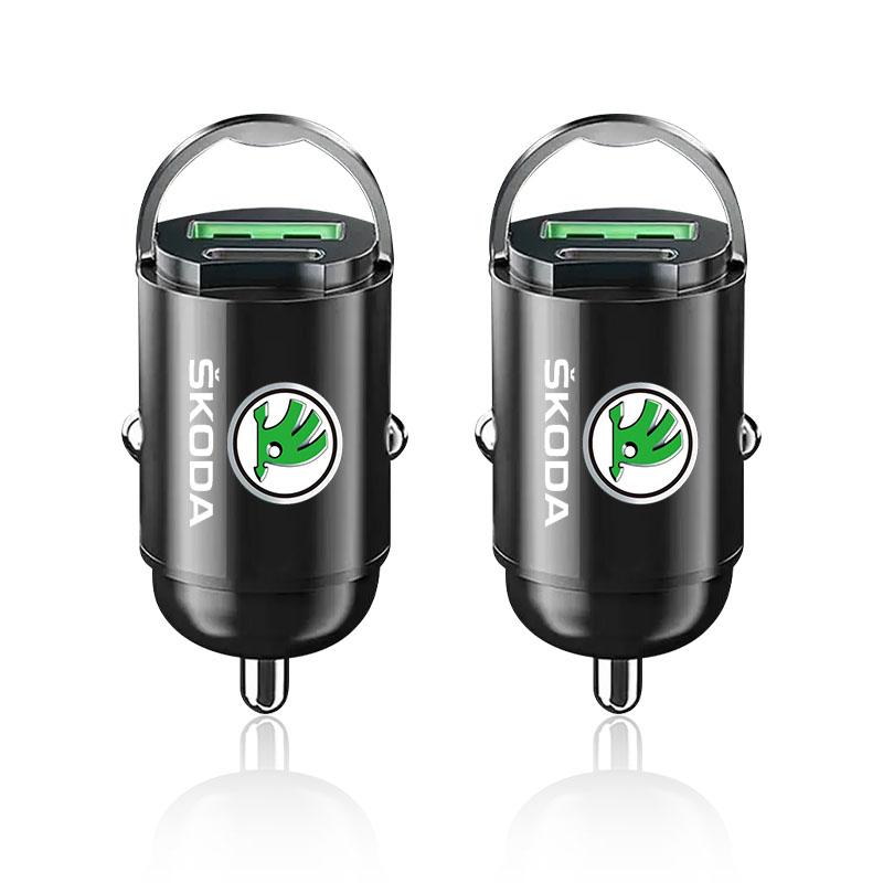Micro Auto Schnelllader Fahrzeug Zigarettenanzünder Konverterstecker Autozubehör Für Skoda Octavia Superb Rapid Kodiaq Karoq Fabia Kamiq Roomster Citigo