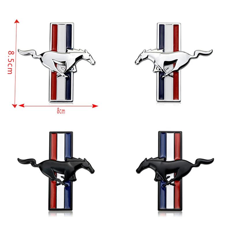 DTNS3 3D Metal Car Front Grille Emblem For Ford Mustang ST Racing Focus Fiesta EcoSport Escort Ranger Fusion Mondeo Edge Taurus Shelby