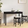 Day and Night - Day and Night Solid Black Pine Wood Dining Table 110x55x75 Cm
