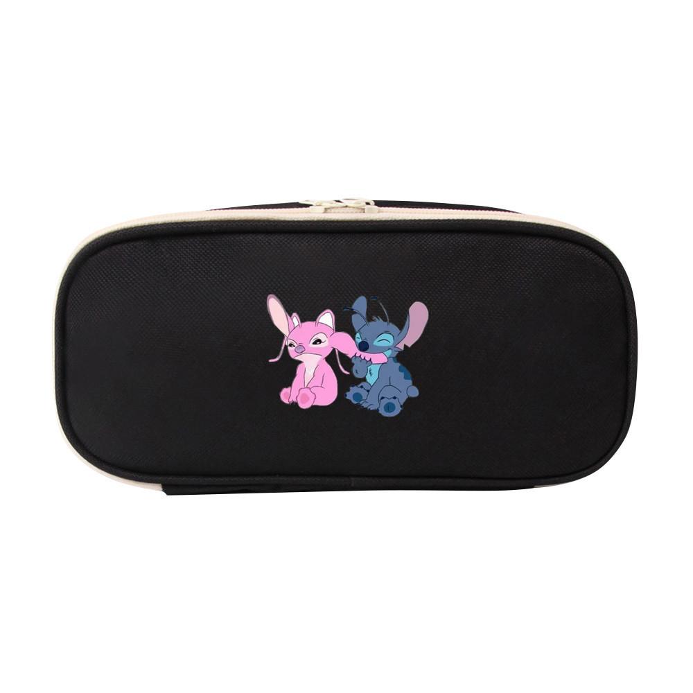 Stitch Colorful Pencil Case Canvas Storage Bag For Elementary School Students