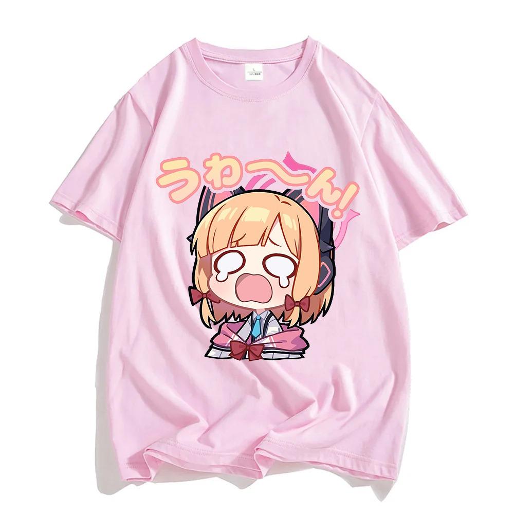 Blue Archive Shiroko T Shirt for Women Anime Print Shirt Cartoon Top Harajuku Unisex Clothing Female Tees Kawaii cute