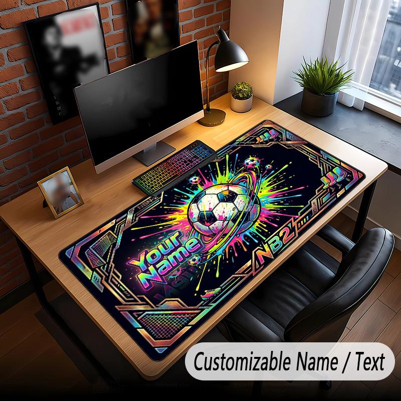 Tapis de Souris Personnalisé Thème Football Personnalisé Avec Nom Texte Tapis de Bureau Personnalisé Pour Bureau Décoration de Maison