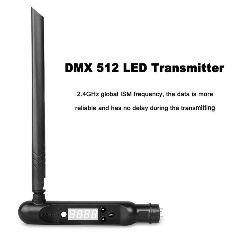 ABUO-3Pin XLR Transmitter 2.4Ghz Wireless ISM Sgnal For Disco LED Stage PAR Effect Lights
