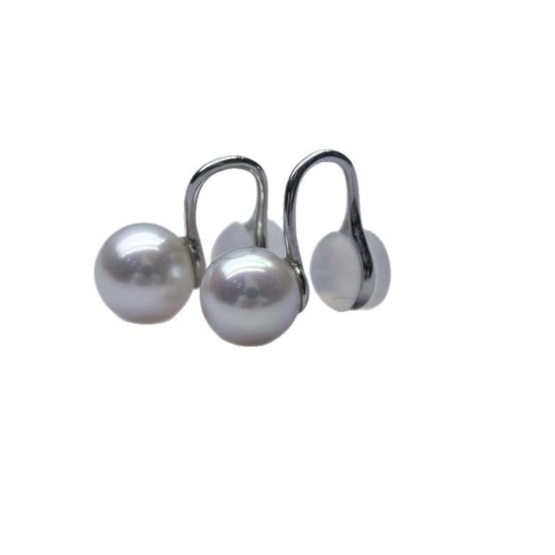 Zhuji Non-Pierced U-Shaped Ear Clips with Freshwater Pearls - Painless, Fashionable Earrings for Women